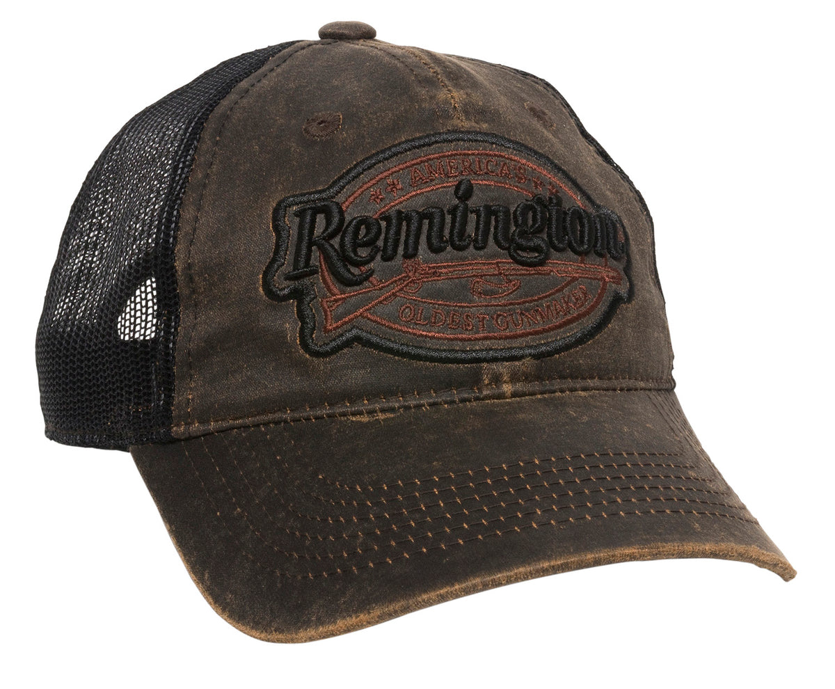 Outdoor Cap RM17A Remington Low Crown Unstructured Baseball Cap Black/Brown
