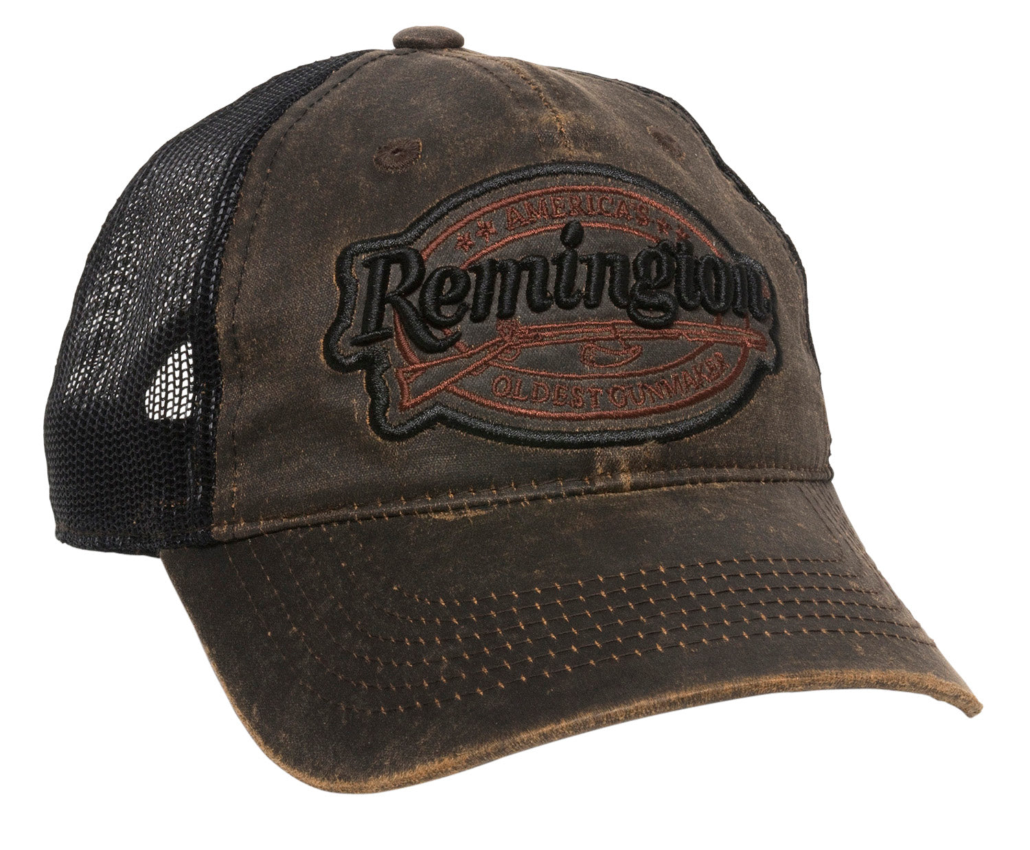 Outdoor Cap RM17A Remington Low Crown Unstructured Baseball Cap Black/Brown
