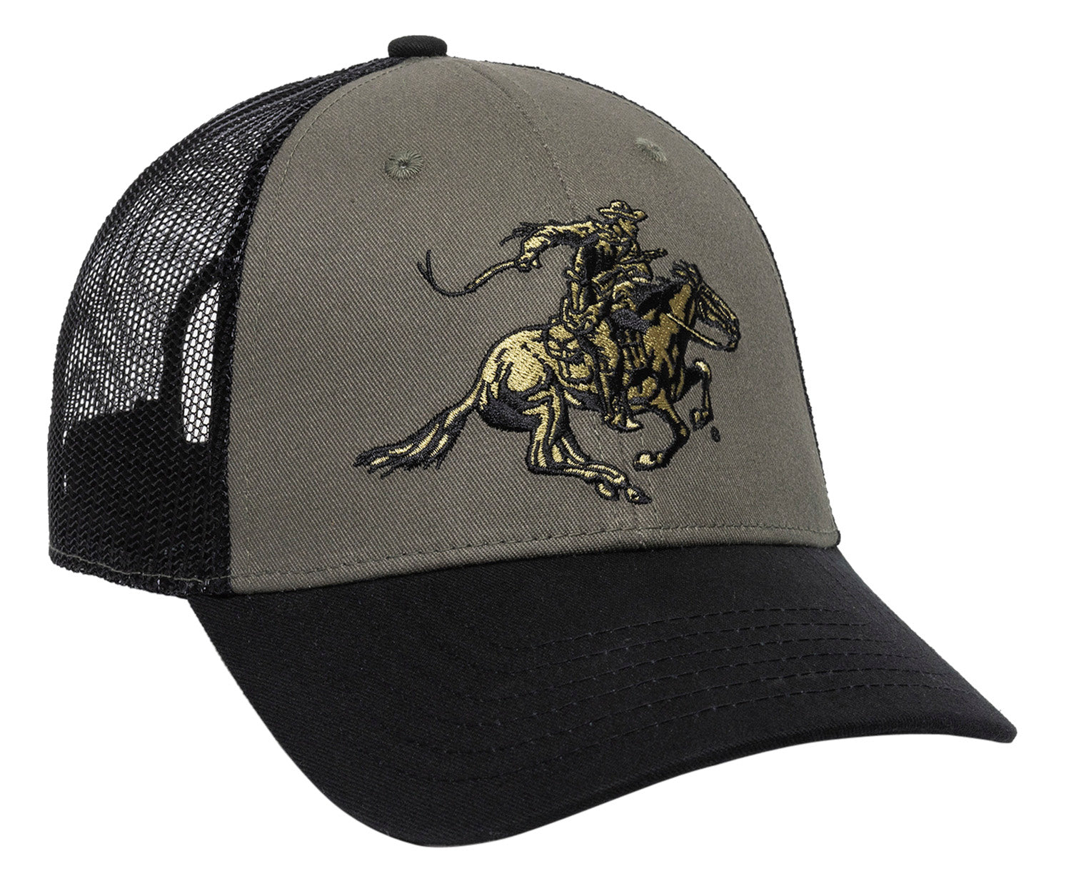 Outdoor Cap WIN05C Winchester Black/Olive Structured Baseball Cap Cotton Twill