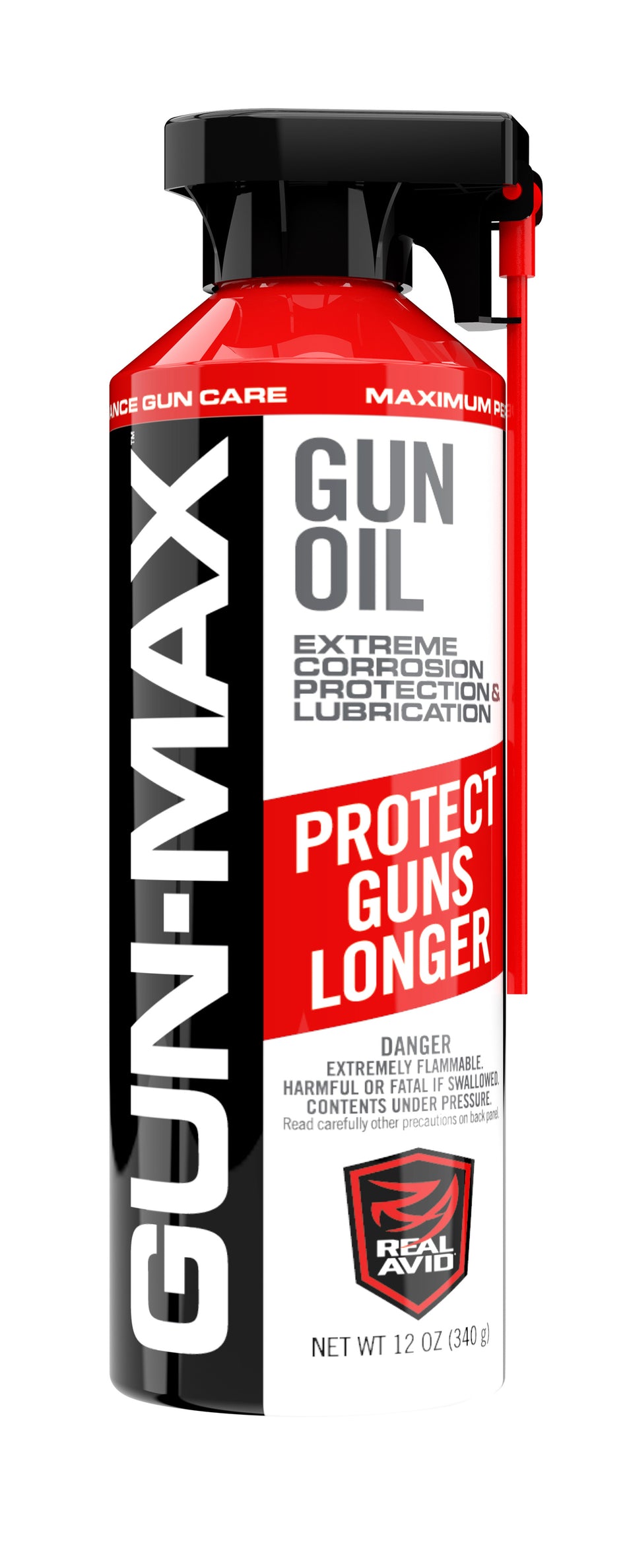Real Avid AVMLP12A Gun-Max Gun Metal Grade Oil Cleaner/Lubricant/Protectant 12 oz Aerosol