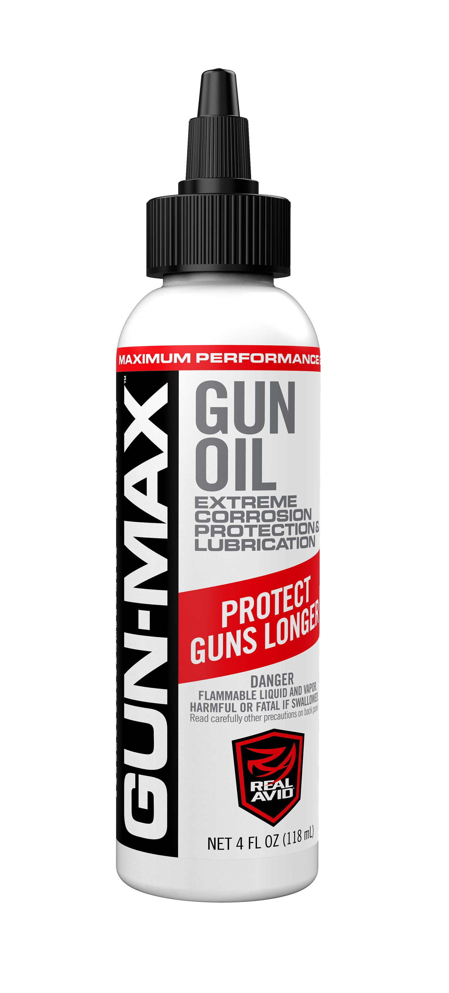 Real Avid Gun-Max 4 oz Gun Oil - Sub Zero Performance Cleaning and Lubrication
