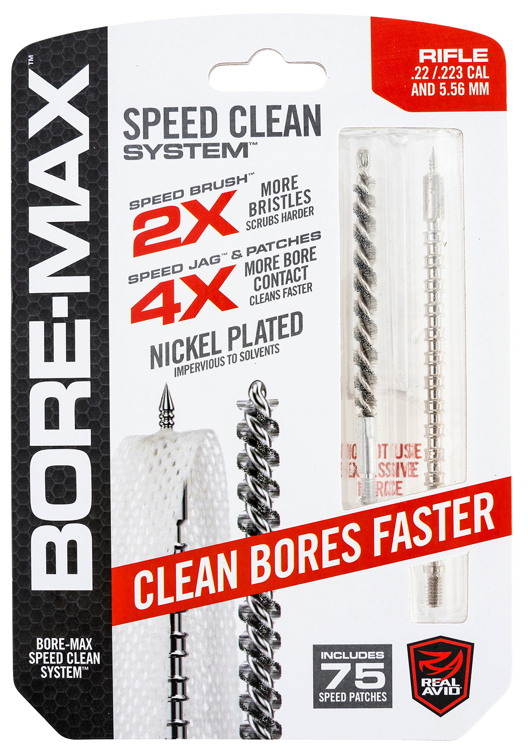 Real Avid AVBMSET223 22 Cal .223 Rem Rifle Bore-Max Speed Cleaning Upgrade Set