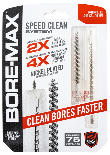 Real Avid AVBMSET243 .243 Cal Rifle Bore-Max Speed Cleaning Upgrade Set