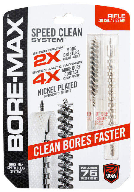Real Avid AVBMSET30 30 Cal Rifle Bore-Max Speed Clean Upgrade Set with Patches