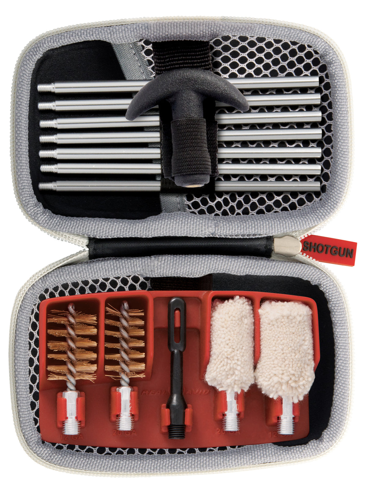 Real Avid AVGCK310S 12 and 20 Gauge Shotgun Gun Boss Cleaning Kit 14 Pieces Black Case