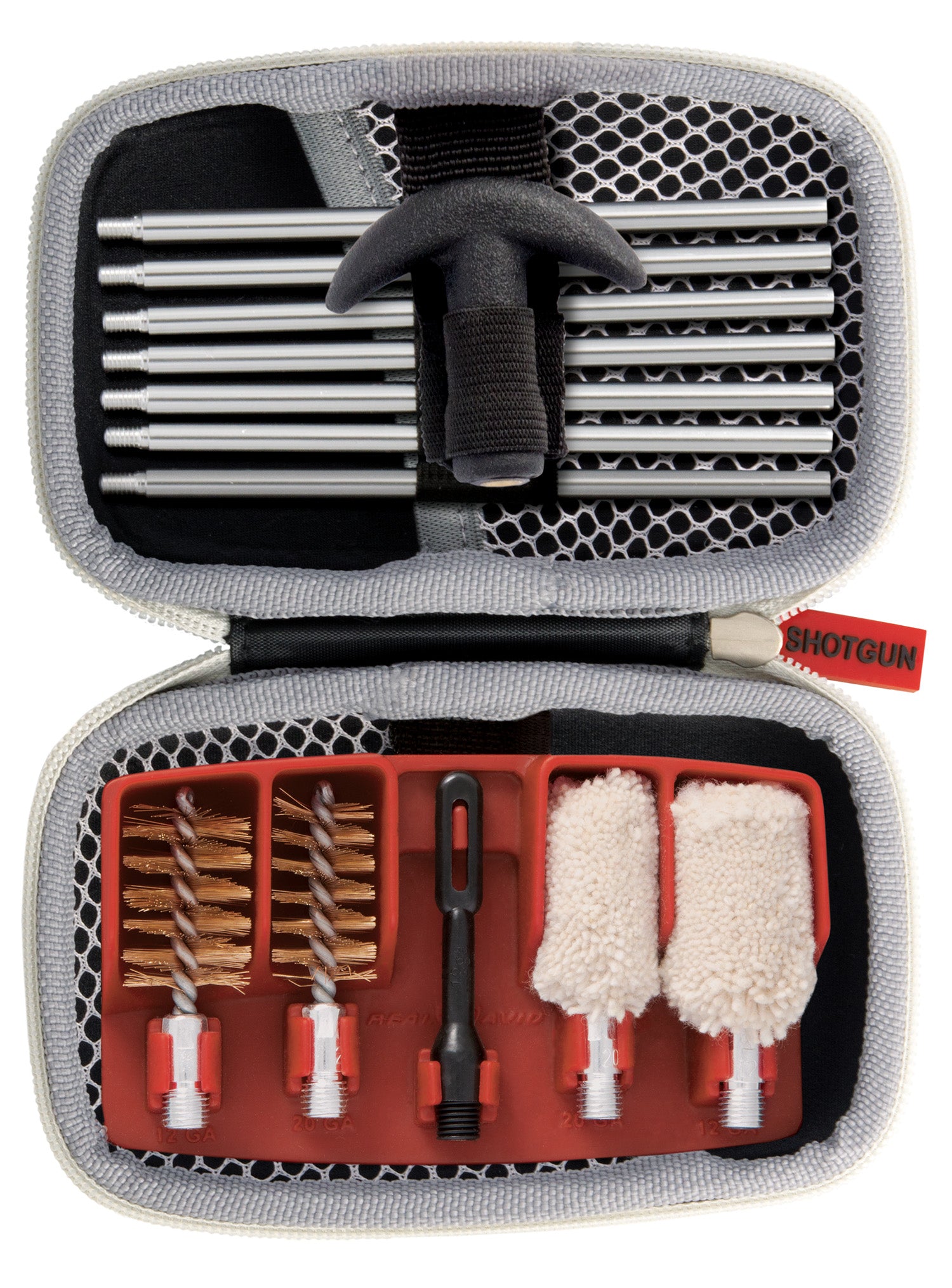 Real Avid AVGCK310S 12 and 20 Gauge Shotgun Gun Boss Cleaning Kit 14 Pieces Black Case