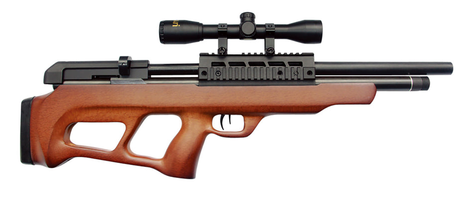 Beeman 1358 .22 Cal PCP Under-Lever Air Rifle 10+1 Shot European Hardwood Scope 4x32mm