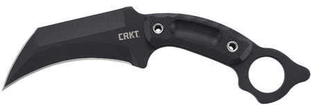 CRKT Du Hoc Fixed Blade Tactical Karambit 5.10" SK-5 Carbon Steel Black Powder Coated Blade Black G10 Handle and Sheath