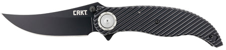 CRKT Clever Girl Flipper Folding Knife 4.10" D2 Steel Black Powder Coated Upswept Blade Black G10 Handle Pocket Clip