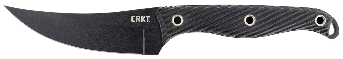 CRKT Clever Girl Fixed Tactical Knife 4.60" SK-5 Carbon Steel Black Powder Coated Upswept Blade Black G10 Handle and Sheath