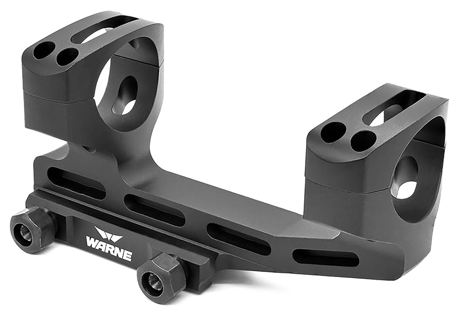 Warne SHXSKEL30TW Skeletonized 30mm MSR Cantilever Scope Mount/Ring Combo Black Anodized