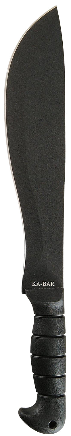Ka-Bar 1248 Black Cutlass, 11" SK5 Steel Machete Blade, TPR Handle, 16.50" Overall, Leather/Cordura Sheath