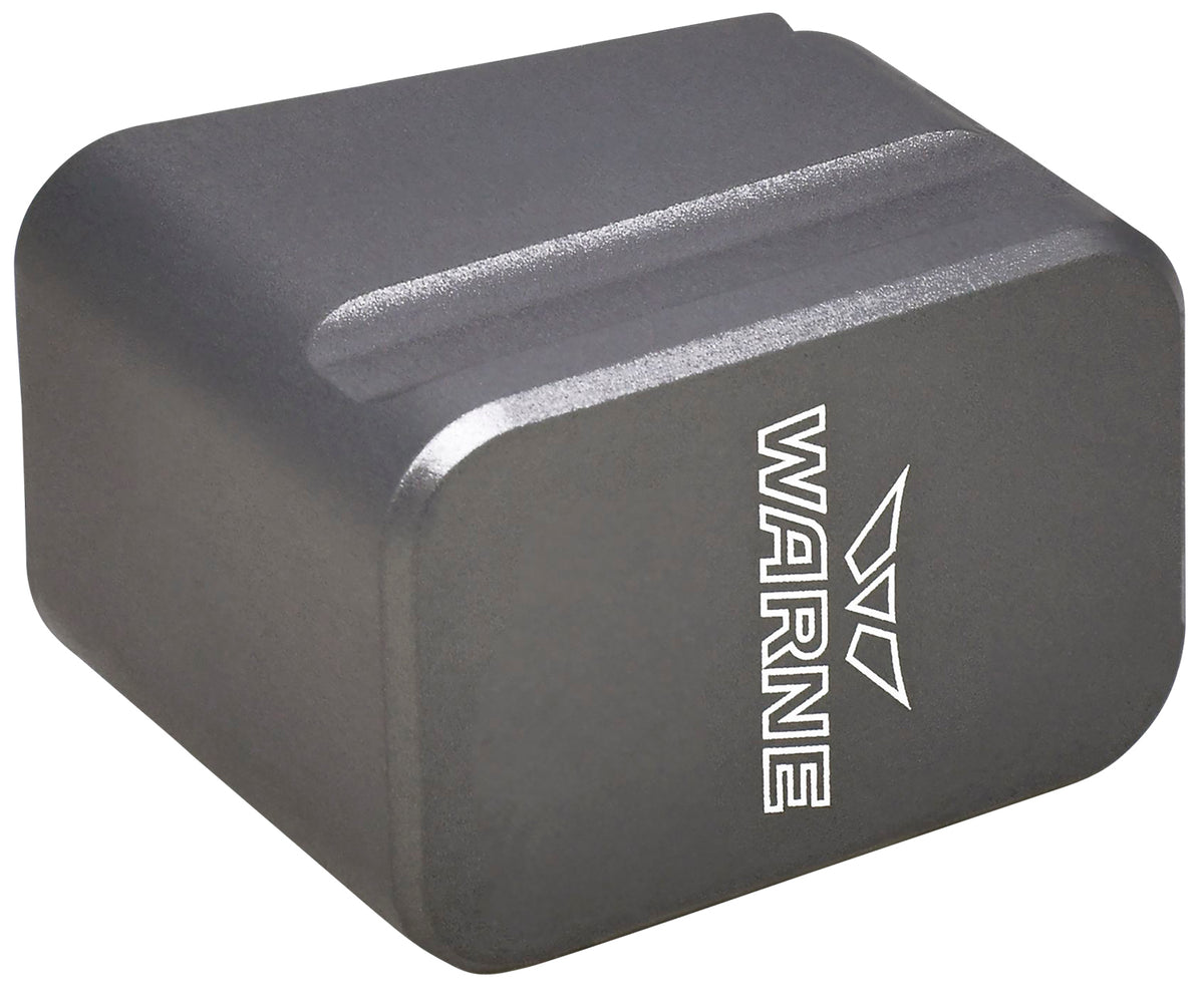 Warne MEG1954GR Glock 19/23 Magazine Base Pad Extension Gray Hardcoat Anodized 6061-T6 Aluminum