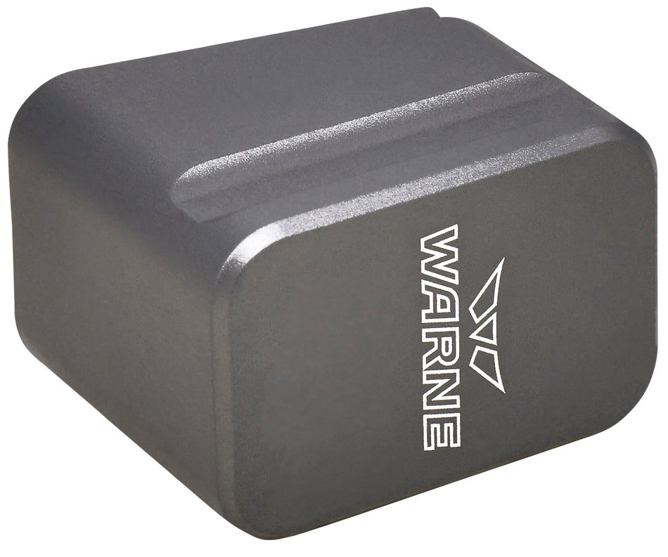Warne MEG1954GR Glock 19/23 Magazine Base Pad Extension Gray Hardcoat Anodized 6061-T6 Aluminum