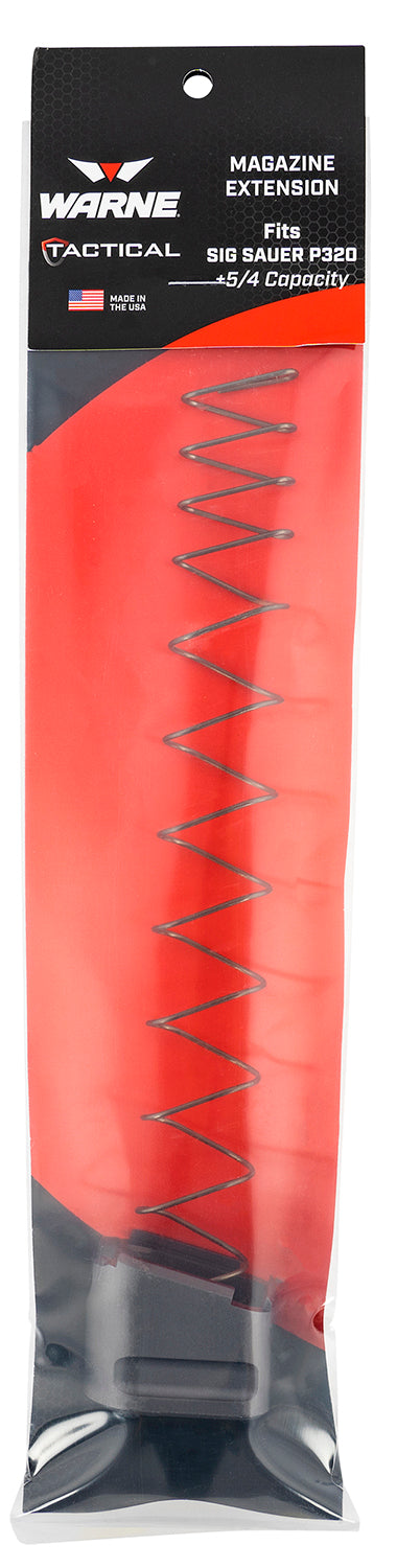 Warne MESIG54GR Magazine Extension for Sig P320 +5rd 9mm Luger Hardcoat Anodized Gray