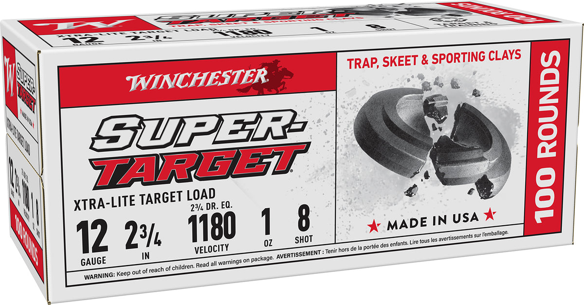Winchester Super-Target Xtra-Lite Value Pack Shotgun Ammo 12 Gauge 2.75 in 1 oz #8