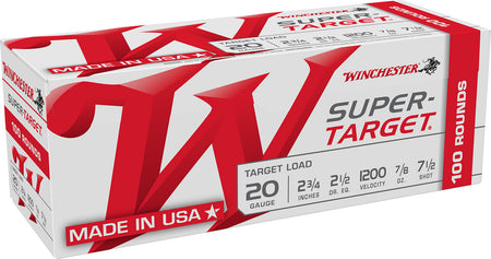 Winchester USA Super-Target Shotgun Ammo 20 Gauge 2.75 in 7/8 oz #7.5