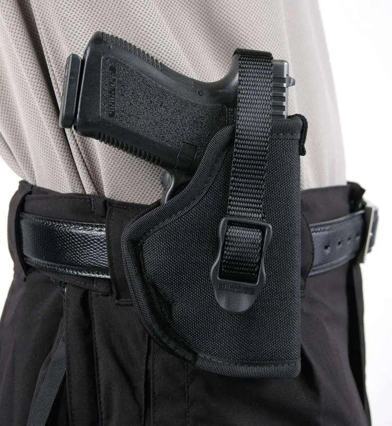 Blackhawk Black Nylon Hip Holster RH Medium Large Auto Pistol 3.25 to 3.75 Inch