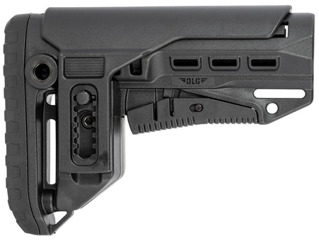 NcStar DLG-130-052 Compact PCP52 Mil-Spec Stock Black Polymer Collapsible Adjustable Cheekpiece QD Mounts