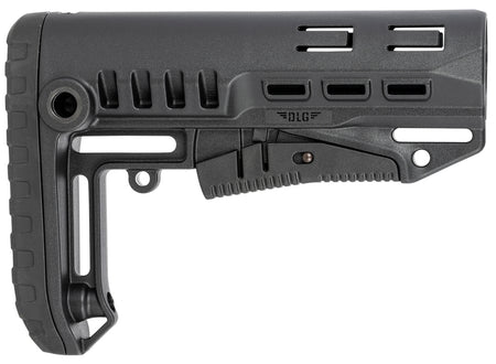 NcStar DLG-130 Compact Collapsible Mil-Spec Buttstock Black Synthetic QD Sling Mounts Rubber Pad
