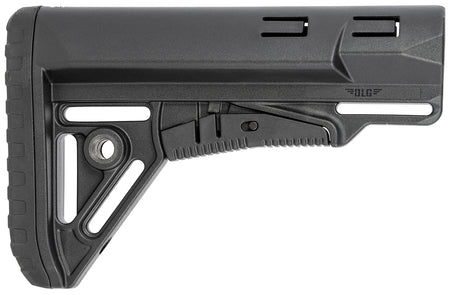 NcStar DLG-129 Sharp Collapsible Black Synthetic Mil-Spec Buttstock with QD Sling Bases and Integrated Rubber Pad
