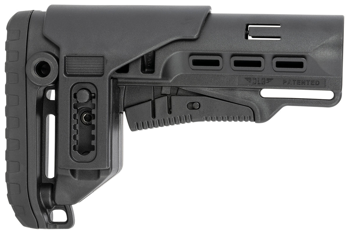 NcStar VG087042 Tactical Mil-Spec Collapsible Stock Black Polymer Adjustable Cheekpiece and QD Sling Mounts