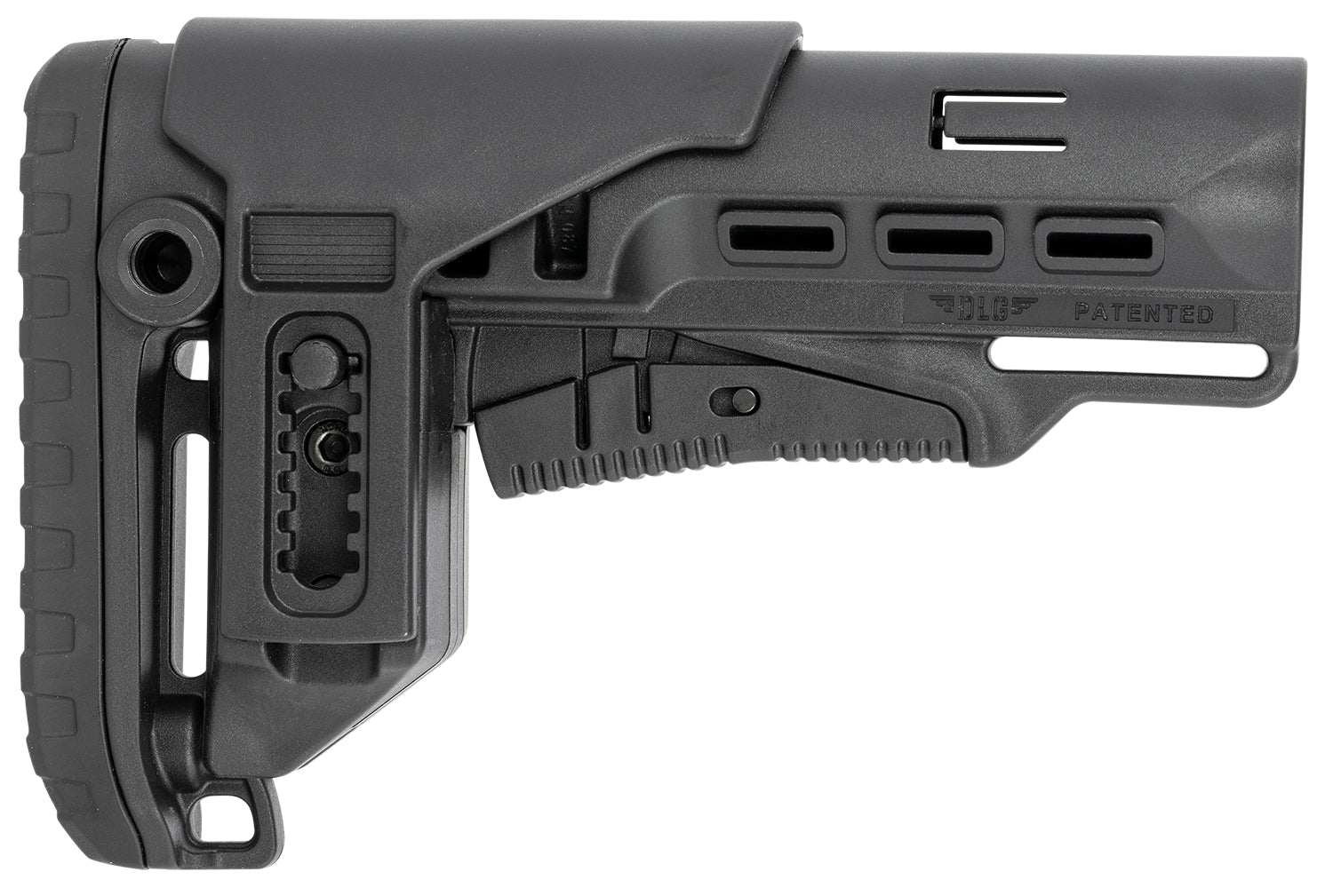 NcStar VG087042 Tactical Mil-Spec Collapsible Stock Black Polymer Adjustable Cheekpiece and QD Sling Mounts