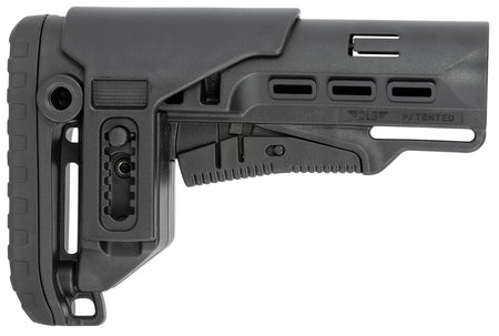NcStar VG087042 Tactical Mil-Spec Collapsible Stock Black Polymer Adjustable Cheekpiece and QD Sling Mounts