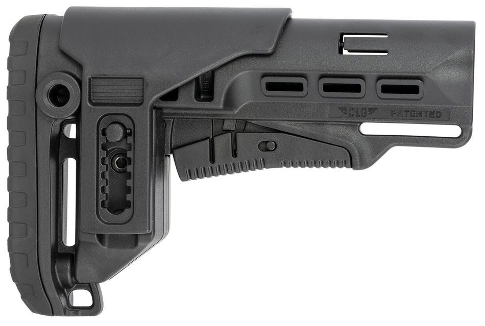 NcStar VG087042 Tactical Mil-Spec Collapsible Stock Black Polymer Adjustable Cheekpiece and QD Sling Mounts