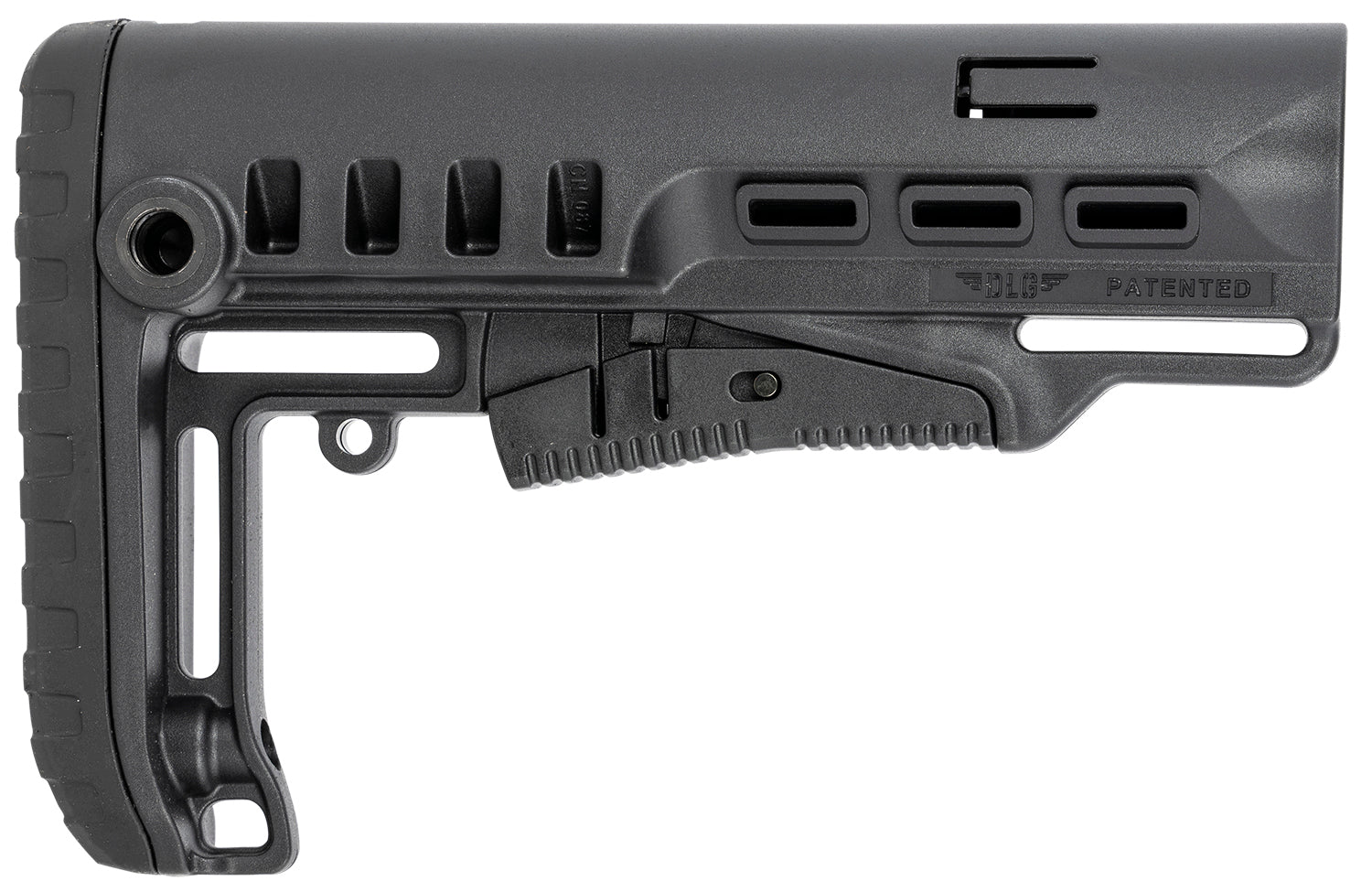 NcStar VG087 Tactical Black Synthetic Collapsible Mil-Spec Buffer Tube Stock with QD Sling Mounts