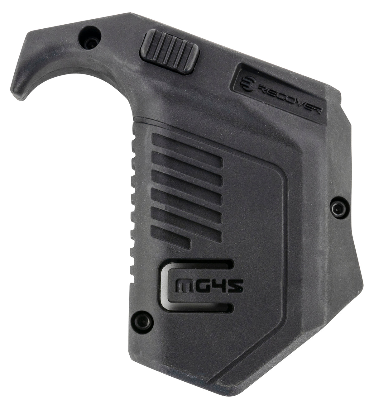 Recover Tactical MG4501 Picatinny Rail Angled Mag Pouch Black Polymer Double Stack 45 ACP/10mm Glock