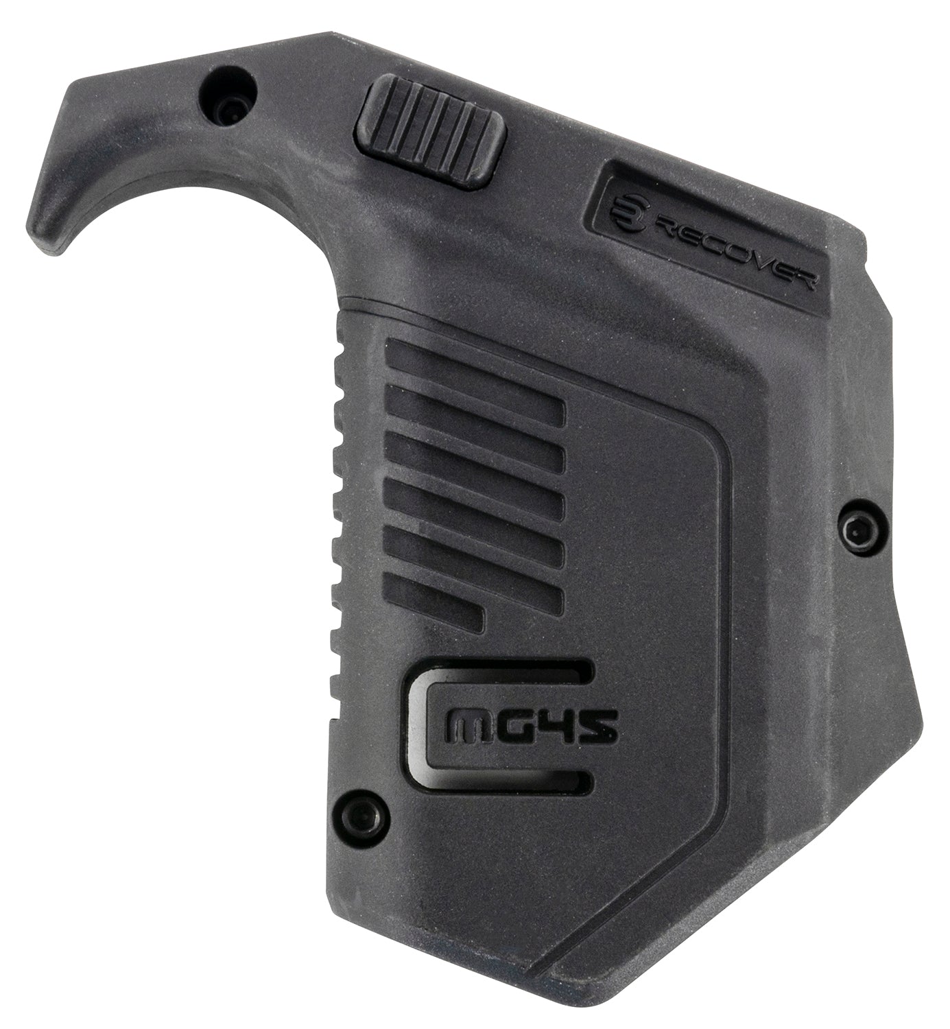 Recover Tactical MG4501 Picatinny Rail Angled Mag Pouch Black Polymer Double Stack 45 ACP/10mm Glock