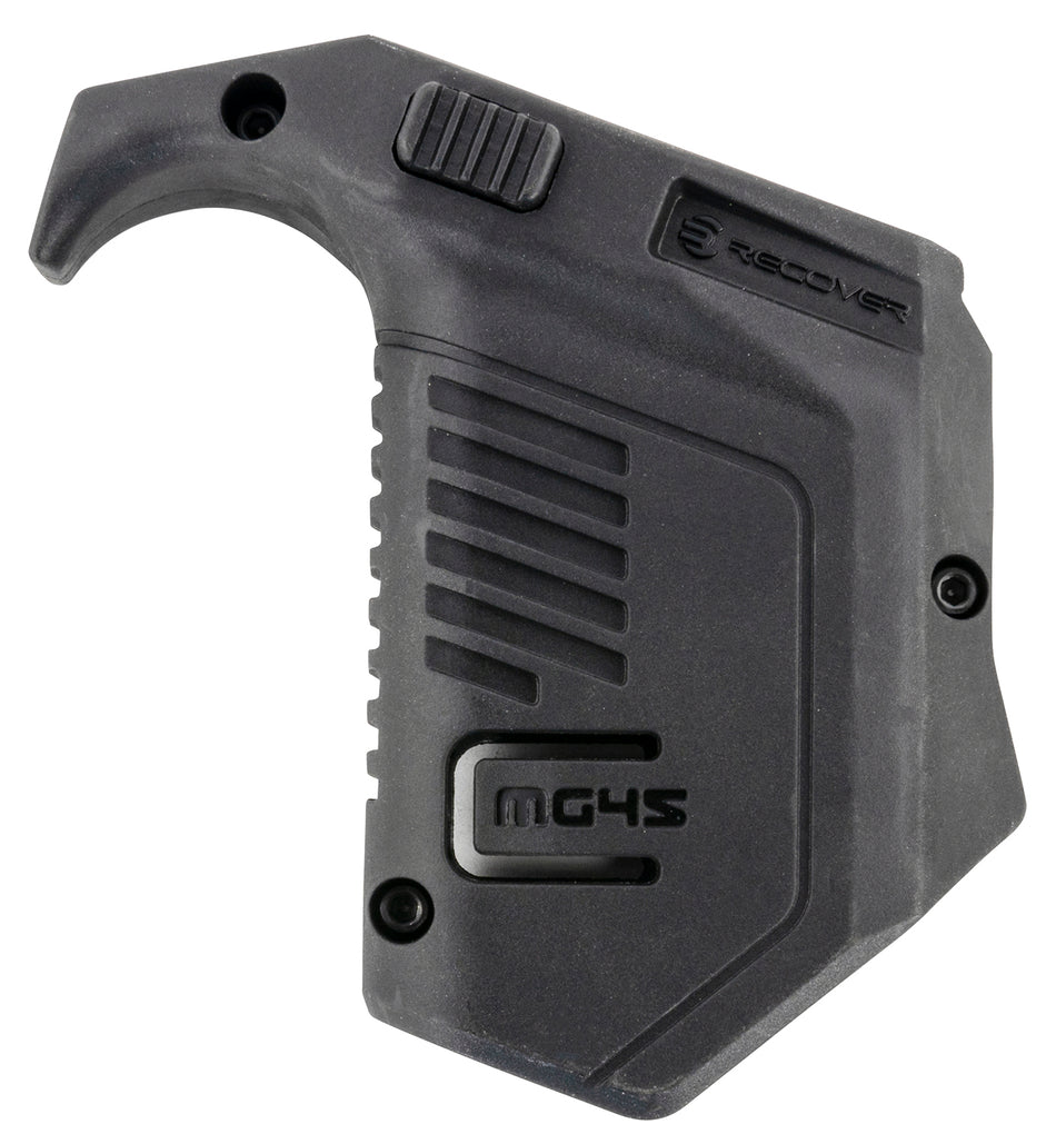 Recover Tactical MG4501 Picatinny Rail Angled Mag Pouch Black Polymer Double Stack 45 ACP/10mm Glock