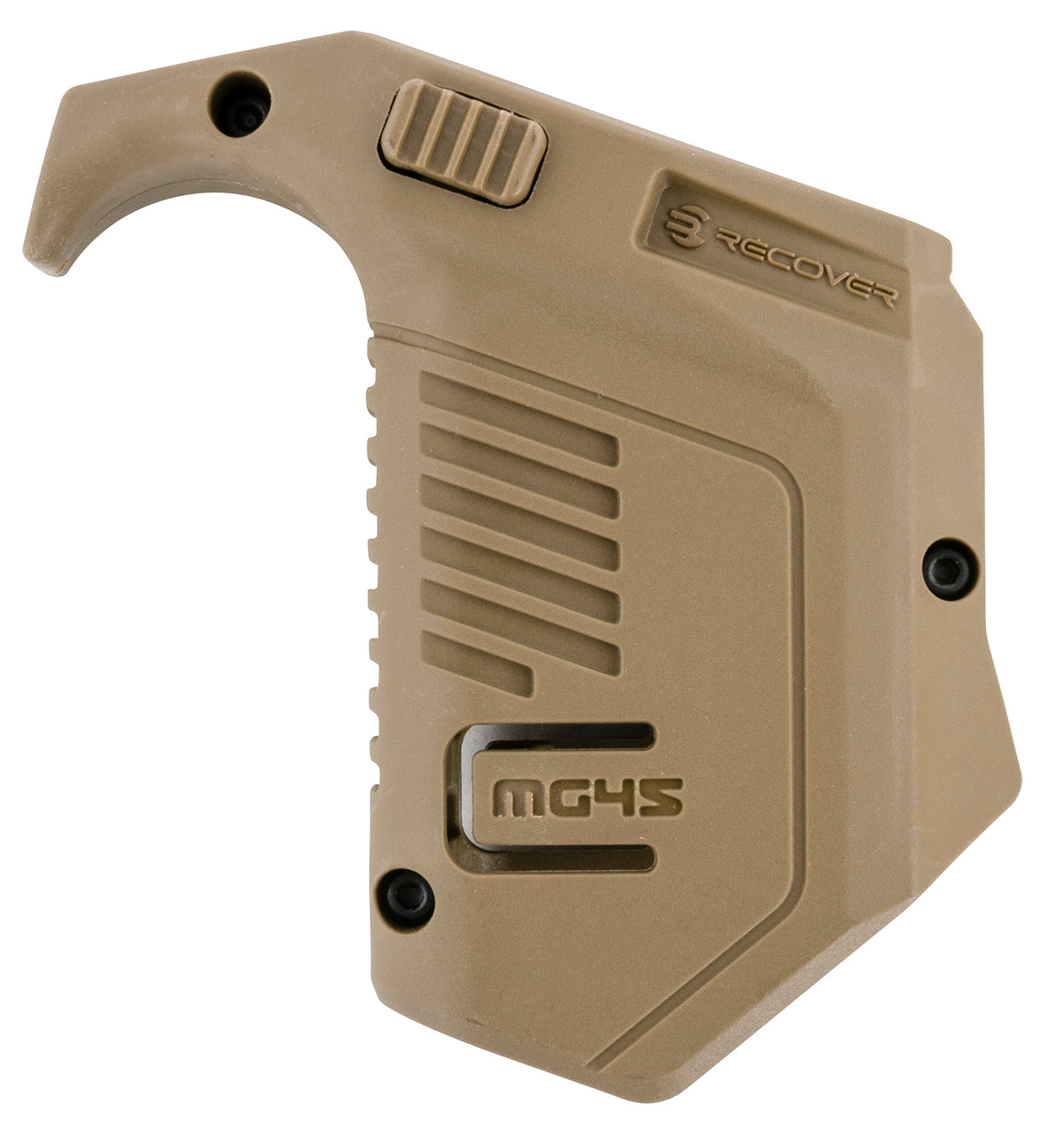 Recover Tactical MG4502 Picatinny Rail Angled Mag Pouch Tan Polymer Double Stack 45 ACP/10mm Glock