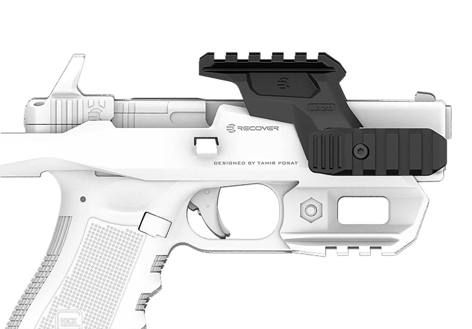 Recover Tactical UR2001 Black Polymer Upper Picatinny Rail for 20/20 Series Brace