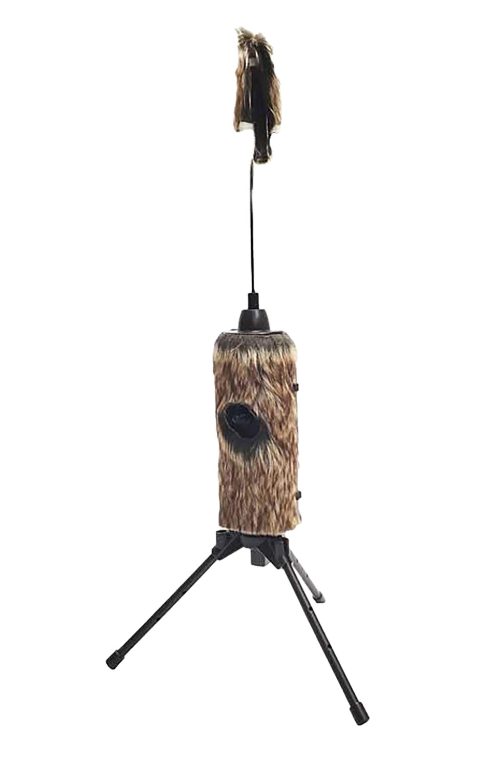 Mojo Outdoors Fuzzy Critter Predator Decoy, Brown, Built-In Tripod and Battery Holder