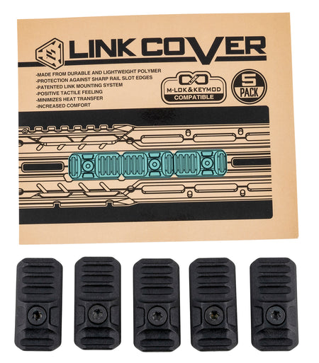 Strike Industries M-LOK Compatible Black Polymer LINK Cover Ergonomic Handguard Panels 5-Pack