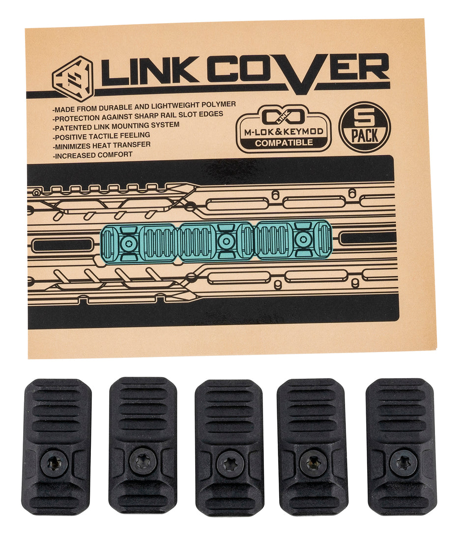 Strike Industries M-LOK Compatible Black Polymer LINK Cover Ergonomic Handguard Panels 5-Pack