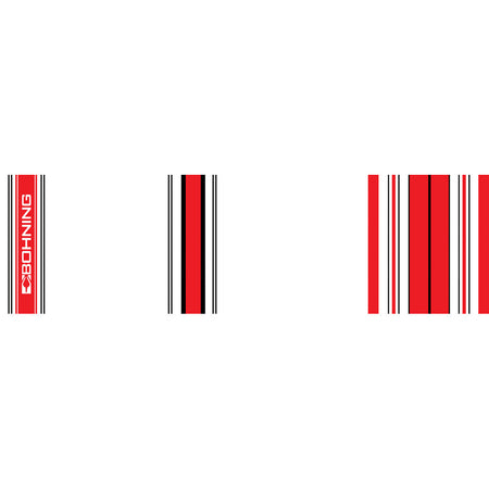 Bohning 7 Inch Standard Carbon Arrow Wraps Crested Red 13 pk.