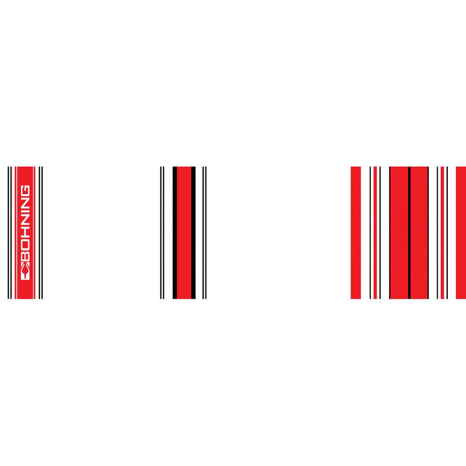Bohning 7 Inch Standard Carbon Arrow Wraps Crested Red 13 pk.