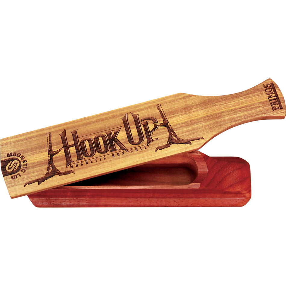 Primos Hook Up Box Turkey Call with Detachable Paddle and Gobble Band