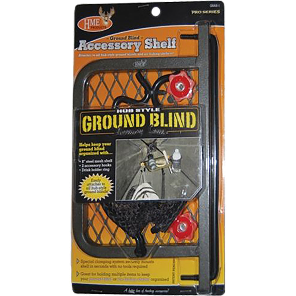 HME Ground Blind Accessory Shelf 8-Inch with Drink Holder for Hub Blinds