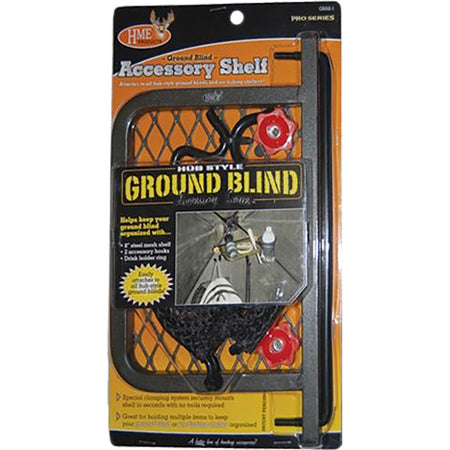 HME Ground Blind Accessory Shelf 8-Inch with Drink Holder for Hub Blinds
