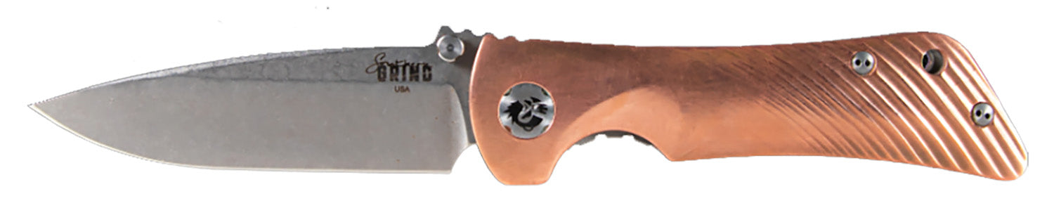 Southern Grind SG06030014 Spider Monkey Folding Knife, 3.25" S35VN Blade, Titanium Handle with Copper Texture