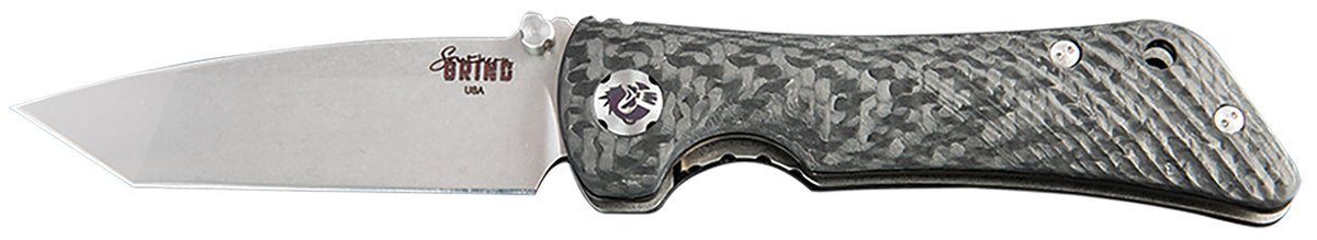 Southern Grind SG06050008 Spider Monkey Folding Tanto Knife, 3.25" Satin S35VN Blade, Black Carbon Fiber Handle