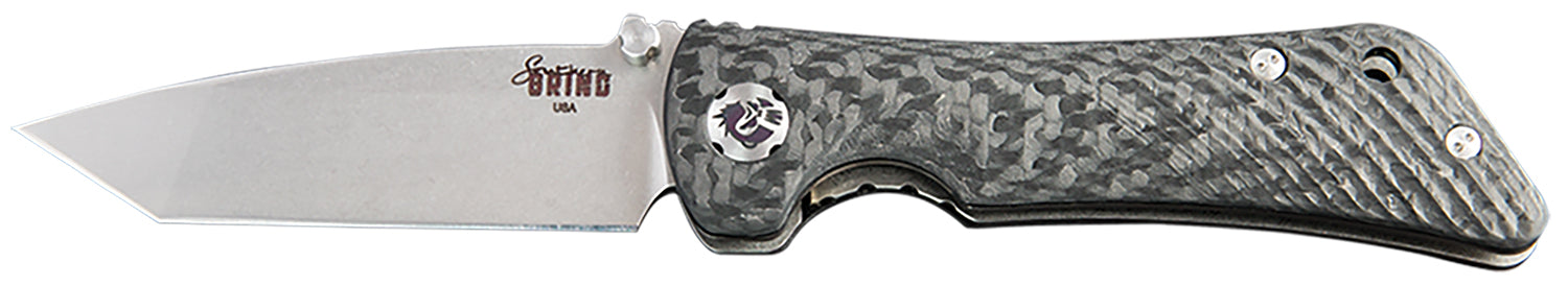 Southern Grind SG06050008 Spider Monkey Folding Tanto Knife, 3.25" Satin S35VN Blade, Black Carbon Fiber Handle