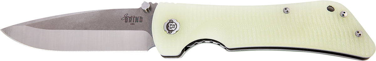 Southern Grind SG03030004 Bad Monkey Folding Drop Point Knife 4" 14C28N Blade, Jade Ghost Green G10 5.25" Handle