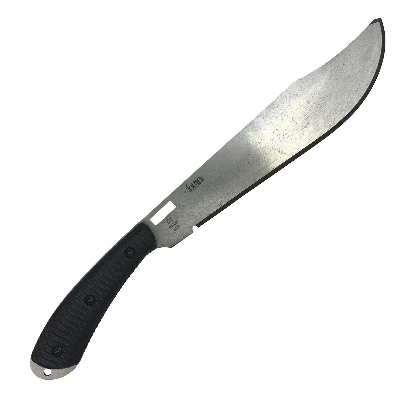 Southern Grind SG01070002 Grandaddy 11.78" Bowie Fixed Blade, Satin 8670 Steel, Black G10 Handle