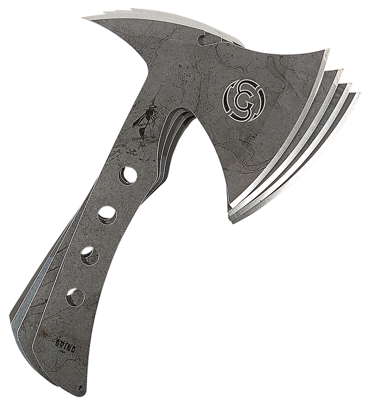 Southern Grind SG10070001 Wasp Throwing Axe Set, 8670 Steel, 11.50" Long, 4 Pieces with Sheath