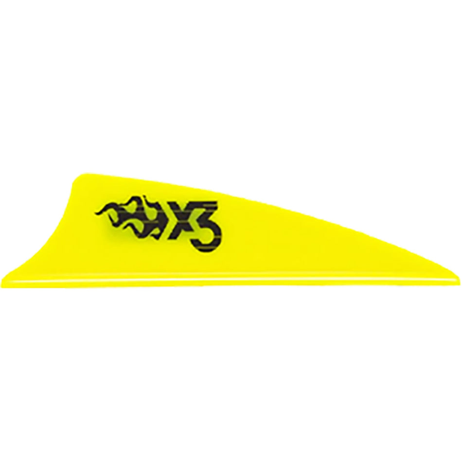 Bohning X3 Neon Yellow 1.75 Inch Arrow Fletching 100 pk.